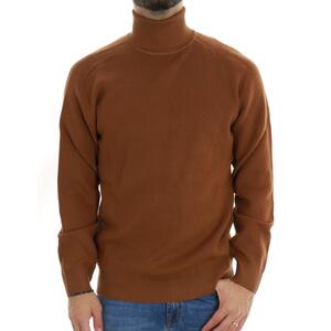 MAGLIA COLLO ALTO TABACCO